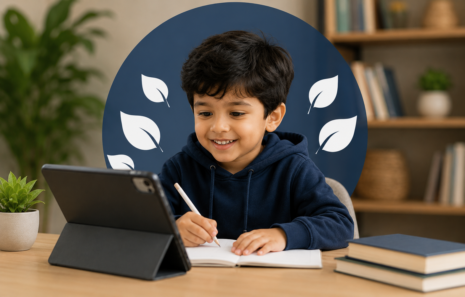 Student studying modern languages online