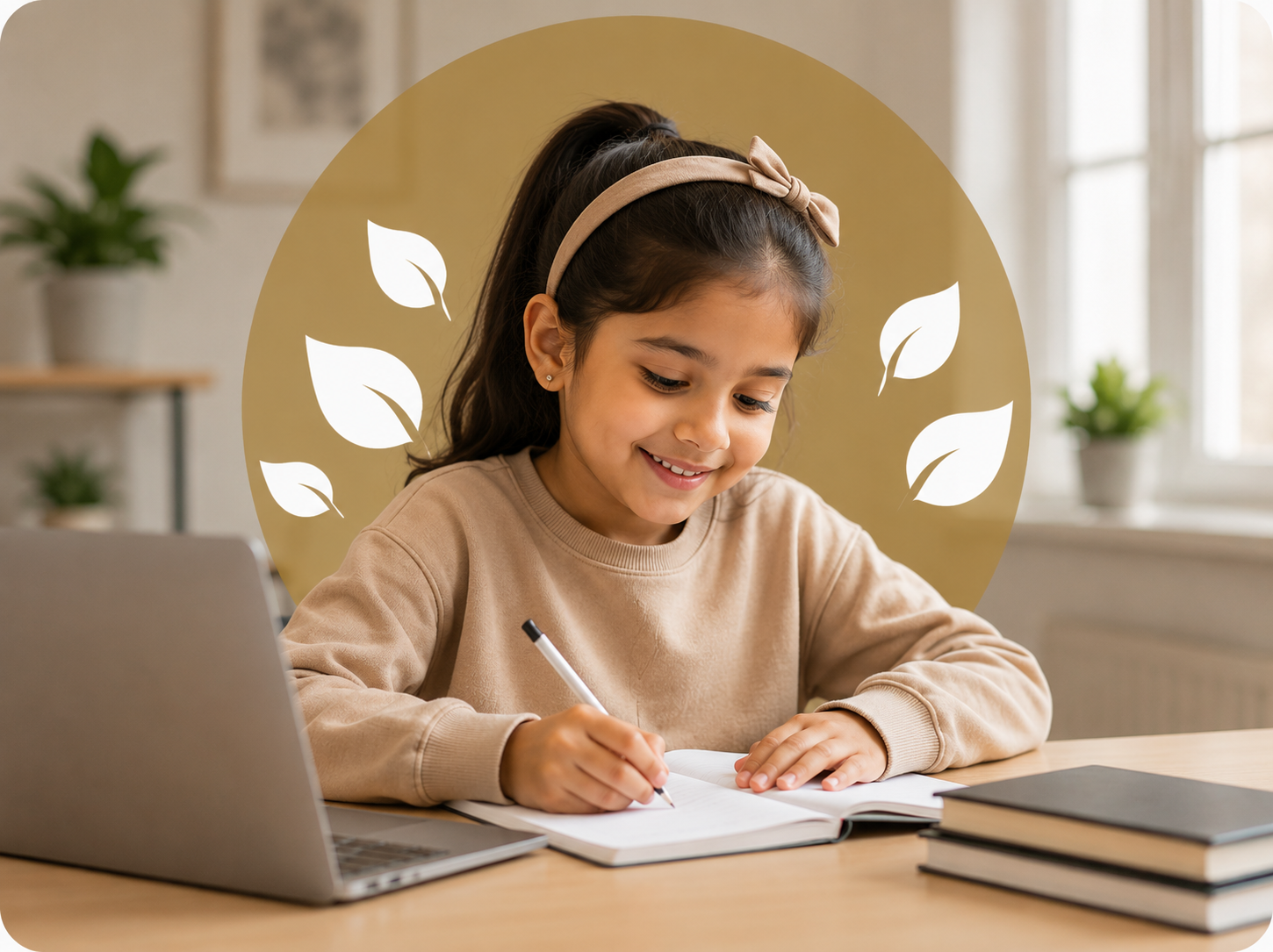 Student studying academic subjects online