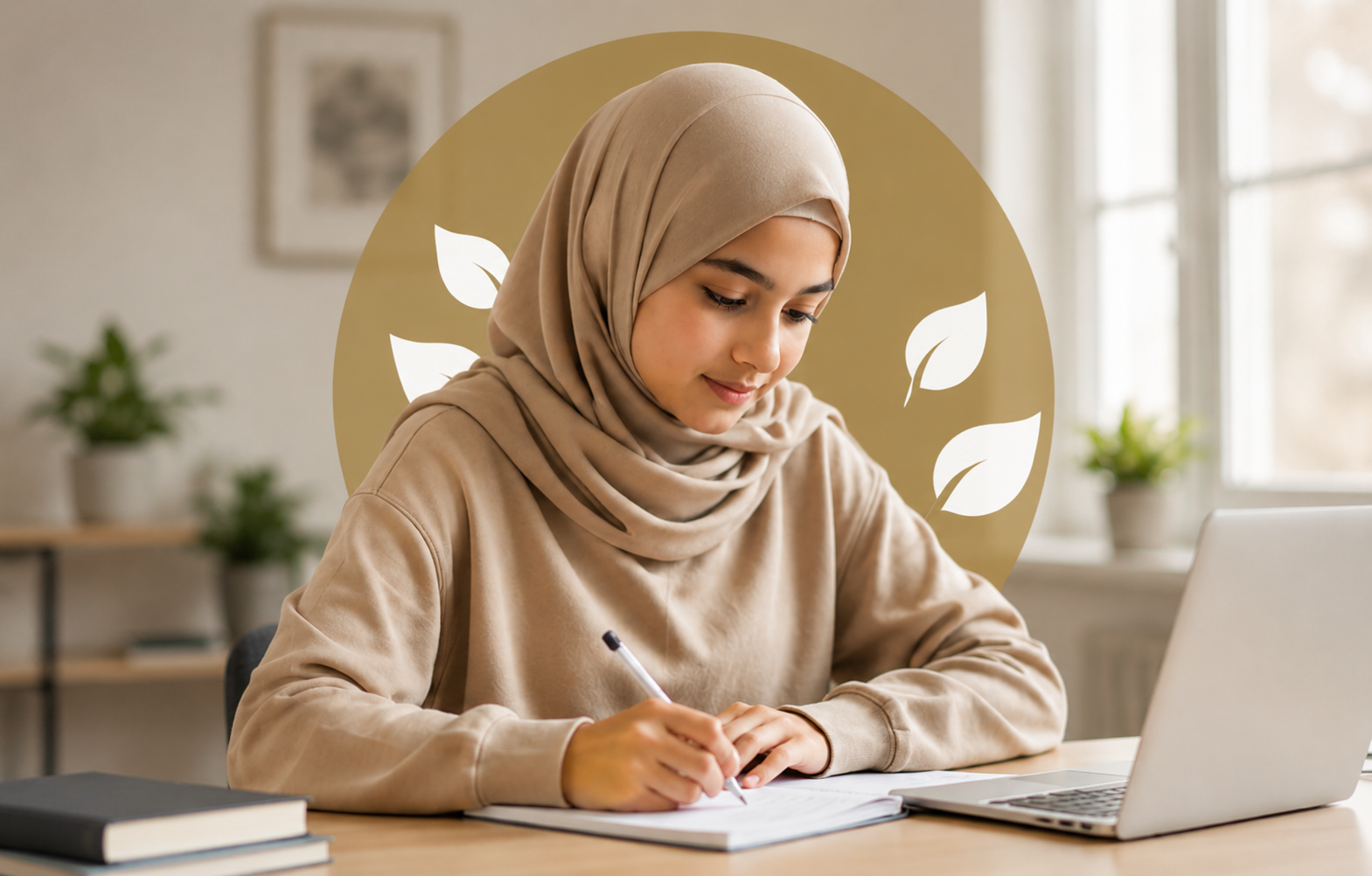 Student studying online